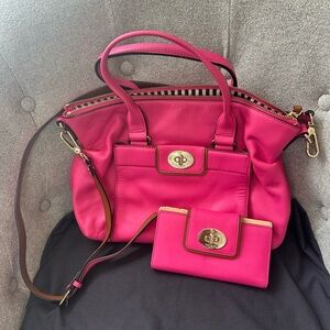 Kate Spade Pink Handbag and Wallet Set